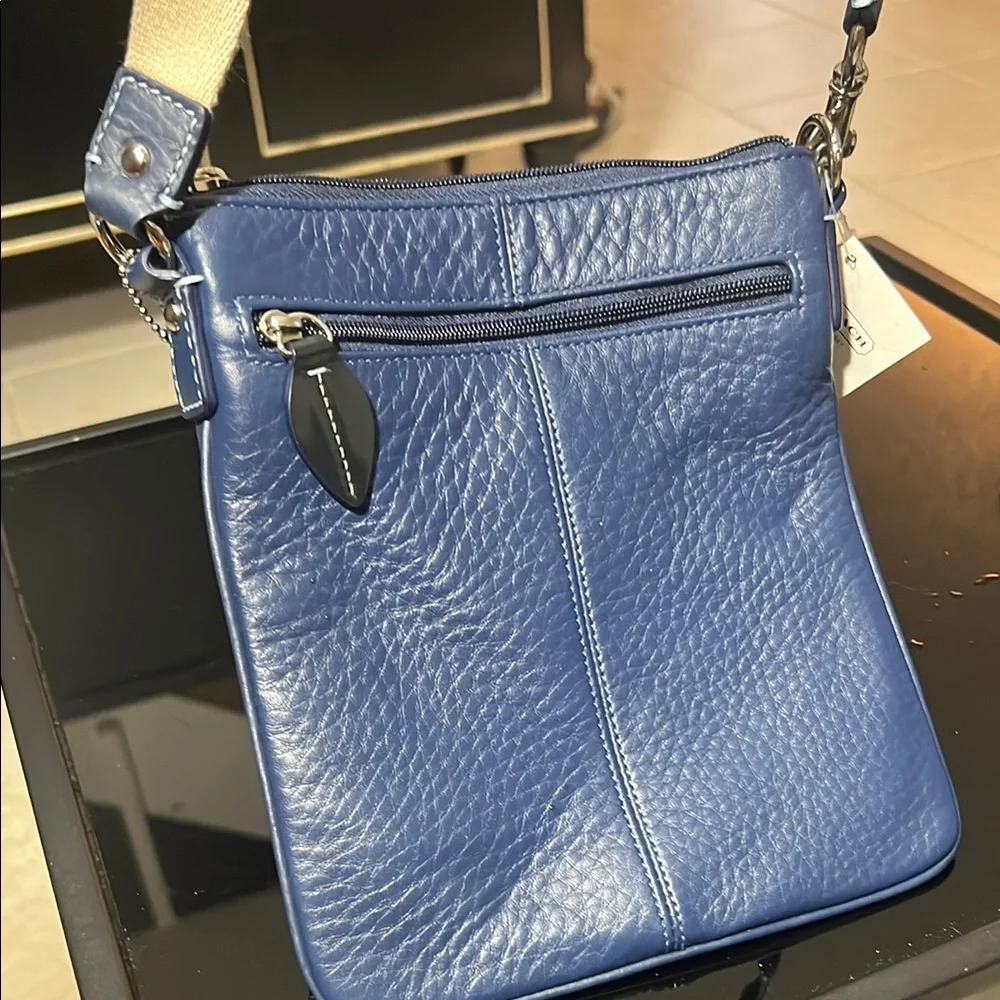 Coach Royal Blue Leather Crossbody Bag - Picture 5 of 7